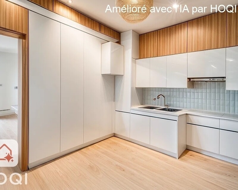 T3 à rénover avec garage, cave et grenier à Thann (68800) - home staging virtuel cuisine