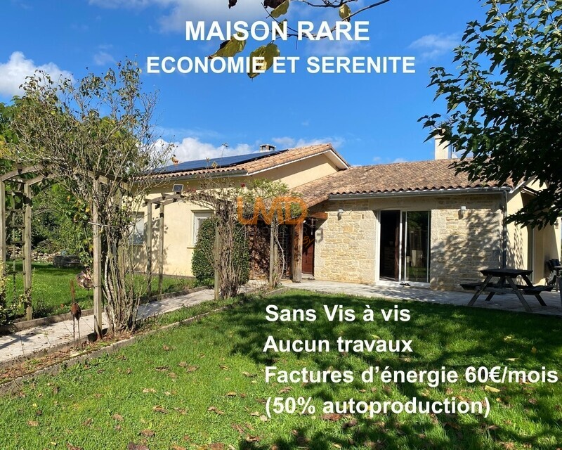 Plain pied sans vis à vis + appartement indépendant - Ensemble immobilier  2 maisons + grange + garages  1 